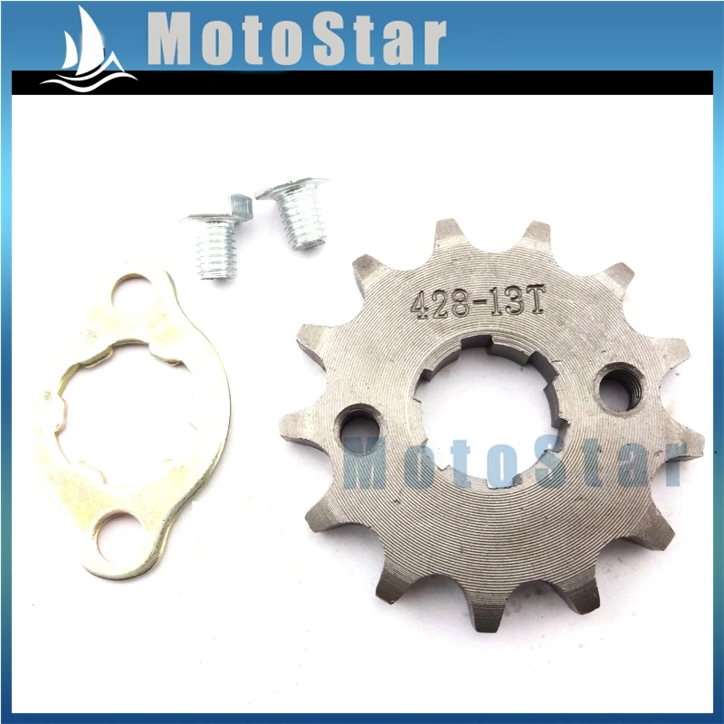 428 13 зуб 20 мм передняя цепная Звездочка для 50cc 70cc 90cc 110cc 125cc 140cc 150cc 160cc двигатель ATV