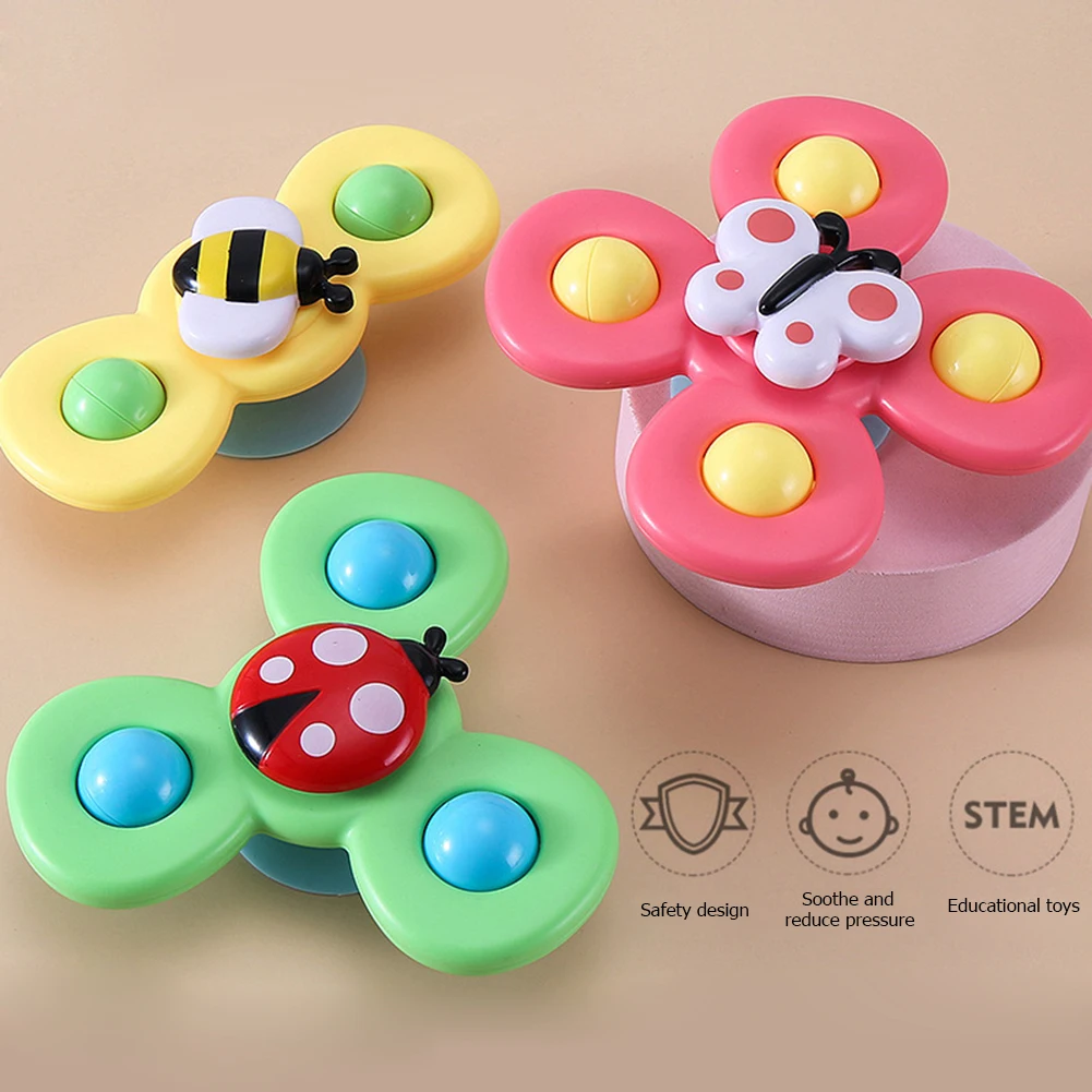 

3pcs Baby Toys Spinning Top Figet Spinner Fingers Toys Table Sucker Gameplay Kids Toys for Kids Children Gifts
