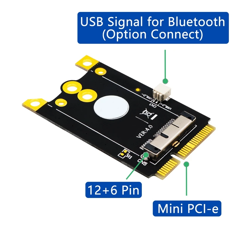 Обновленная версия плата адаптера преобразователя Mini PCIe (MPCIe) 12 + 6 контактов карта
