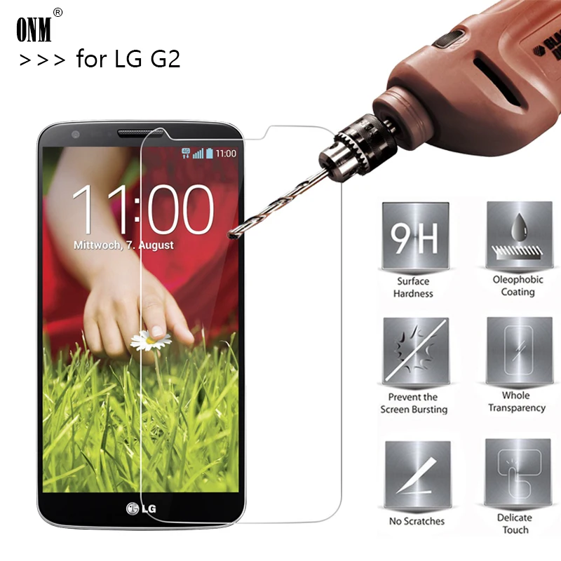 2.5D 0 26 мм 9H Премиум Закаленное стекло для LG G2 Optimus D801 D802 LS980 Защитная пленка *|glass for lg