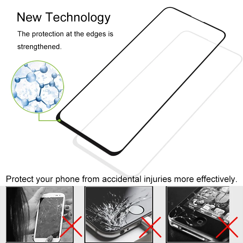 2 шт. 100% Оригинальная защита экрана с полным покрытием закаленное стекло для XIAOMI