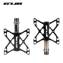 GUB 009Aluminum Alloy Bike Pedals For MTB Non-slip Bicycle Pedal 3 Bearing Flat Platform Antiskid Cycling Pedal Riding Bike Part