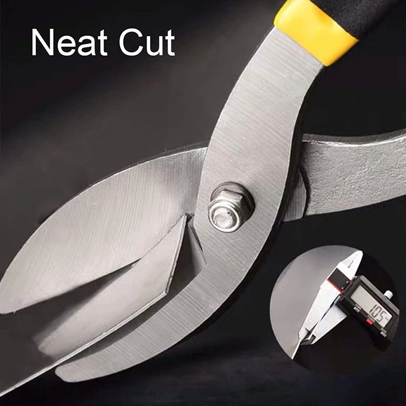 Tin Snip Flat Blade Straight Metal Shears for Cutting Plates Industrial Tools (8 Inches) | Инструменты