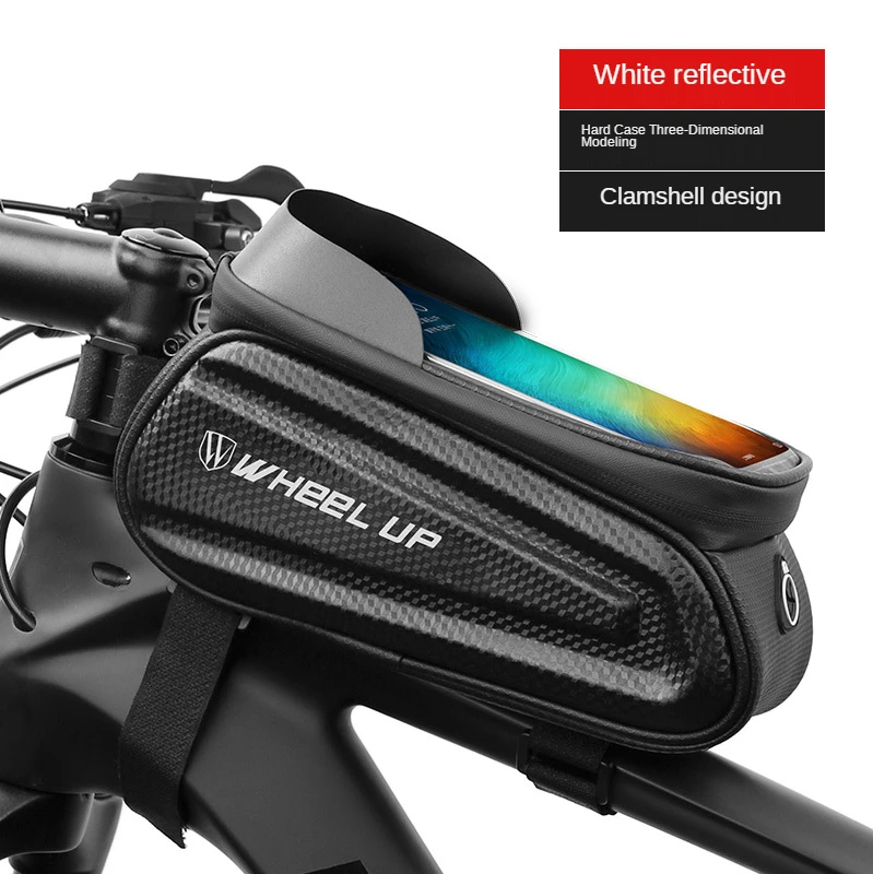 

Wheel up up New Bike Bag Frame Front Top Tube Cycling Bag Waterproof Phone Case Touchscreen Bag MTB Pack Bicycle Accessories 050