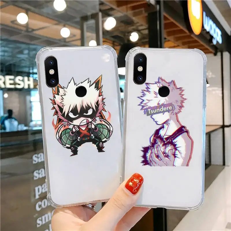 

Boku No Hero Academia anime Phone Case Transparent for xiaomi Redmi note k 7 6 40 9 6 5 10 11 A T se pro lite ultra