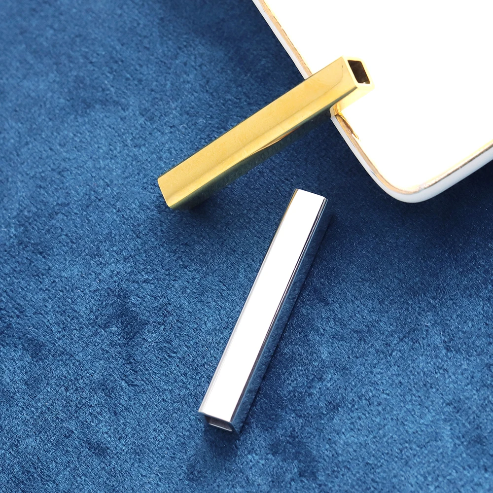 MYLONGINGCHARM 20 шт. 6x38 мм гравировочная трубка стержень из нержавеющей стали 4 стороны гравировочное отверстие размер 4 мм