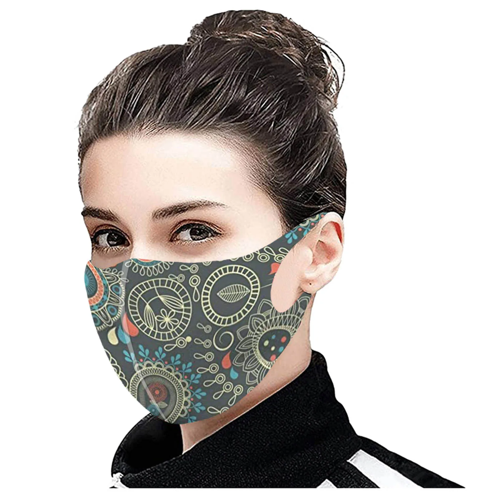 5 шт. элегантный цветочный Дизайнерский Модный тканевый моющийся ушной вкладыш