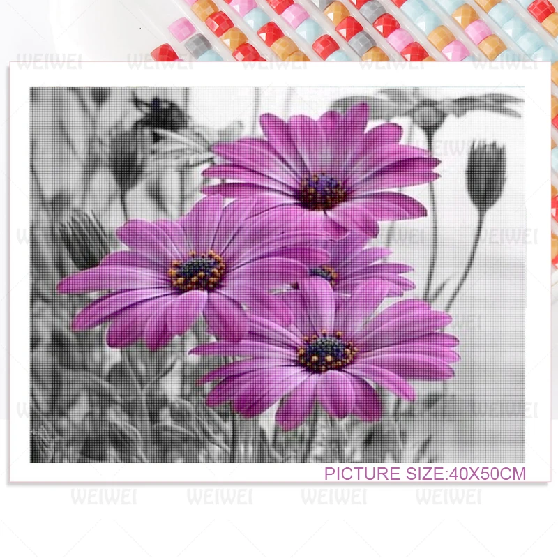 Хризантема алмазная вышивка крестиком квадратная & круглые стразы картины DIY