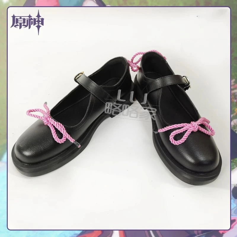 

COSLEE Game Genshin Impact Yunjin Cosplay Shoes With Cute Bowknots Halloween Carnival Boots Yun Jin Cosplay Prop Custom Made