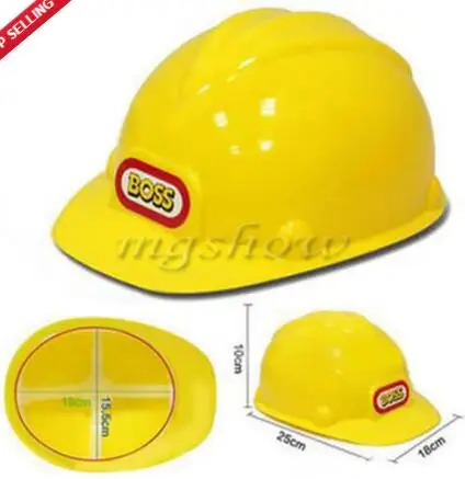 

Kids Builder Engineer Construction Worker Safety Helmet Fancy Dress Accessory
