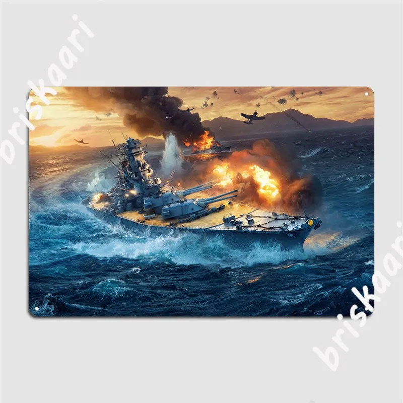 

Yamato Battleship Metal Plaque Poster Cinema Garage Custom Wall Plaque Pub Garage Tin Sign Poster