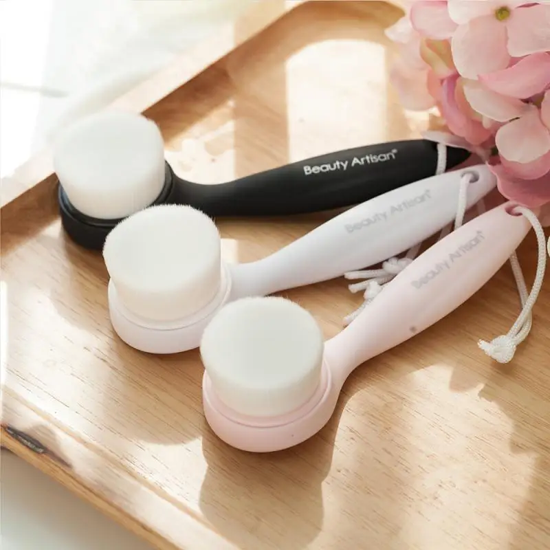 Щетка для мытья с длинной ручкой ручная Очищающая щетка мягкая волос черная