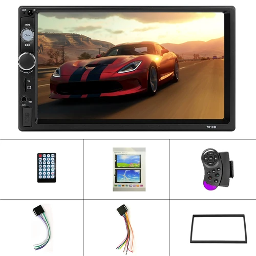 Car Radio Only Podofo 2din автомобильный радиоприемник мультимедиа автомобильный стерео FM USB AUX автомобильный радиоприемник с Bluetooth 7010B MP5 плеер зеркальная связь Поддержка камеры заднего вида - Цвет: Car Radio Only