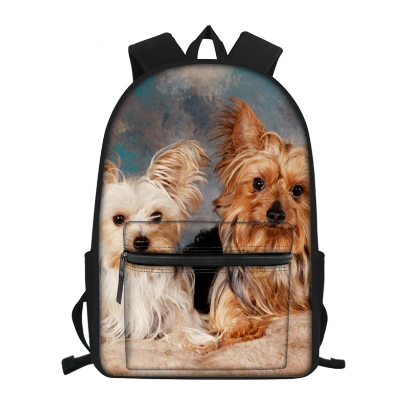 WHEREISART детская школьная сумка йоркширский терьер рюкзак для девочек подростков