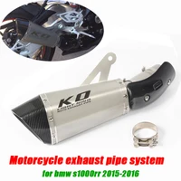 for bmw s1000rr 2015 2016 motorcycle stainless steel carbon fiber exhaust muffler pipe system non destructive installation