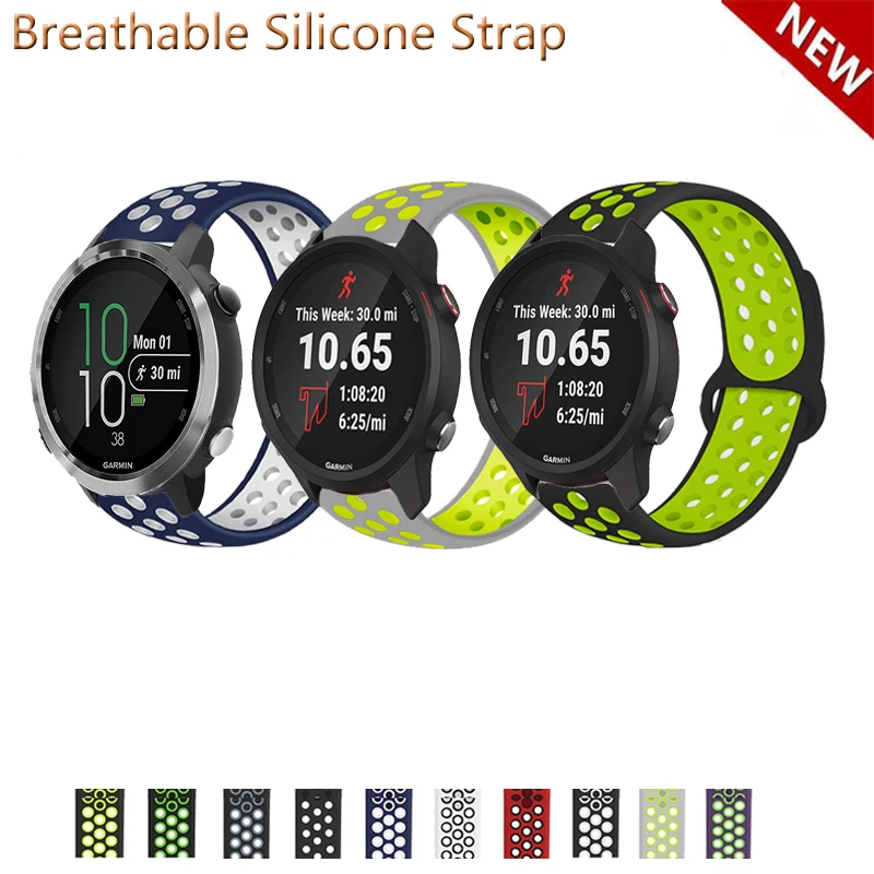 

20mm 22mm Silicone Band Strap for Garmin Forerunner 645 645M 245 245M for Garmin Venu Sq Replacement Watchband