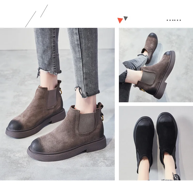 Осенняя обувь из натуральной кожи; botas mujer; женские ботинки «Челси»; botas mujer; женские ботинки; женские ботильоны с перекрестной шнуровкой