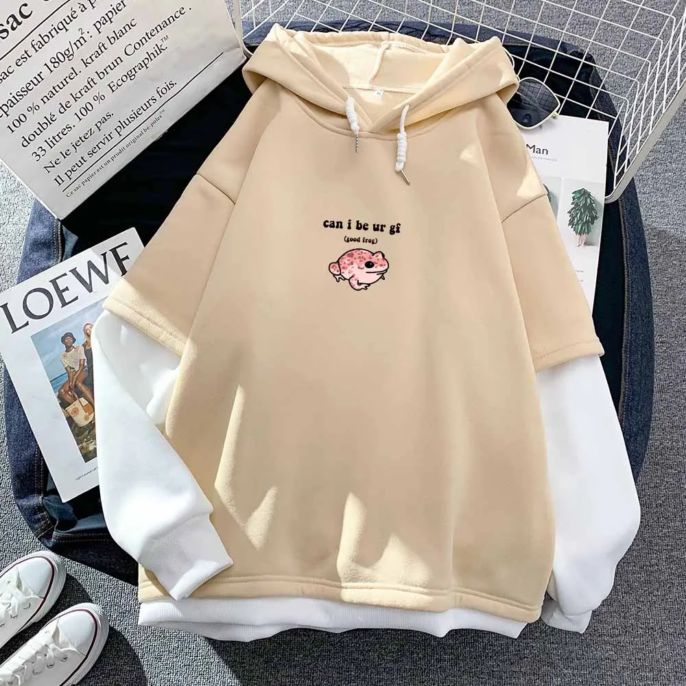 

Толстовка женская с мультяшным принтом, милая уличная одежда оверсайз, пуловеры с графическим принтом