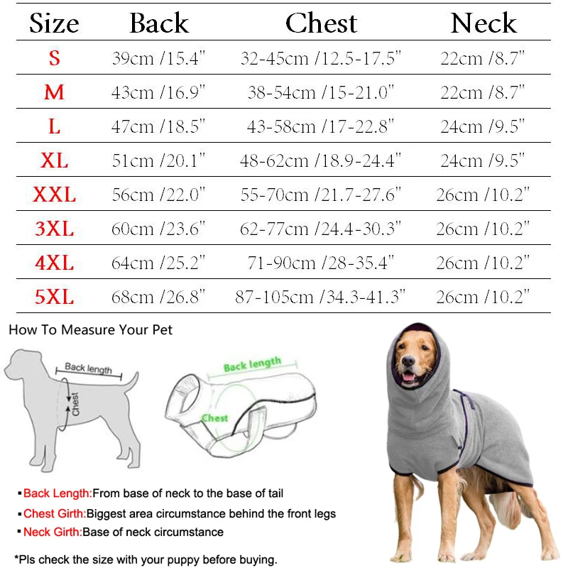 

Whippet Shepherd Greyhound Hunter Dog Clothes Winter Fleece Dog Jacket for Medium Large Dogs Adjustable Chest Band Design Coat