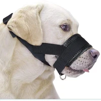 nylon dog muzzle for smallmediumlarge dogs prevent from bitingbarking and chewingadjustable loop