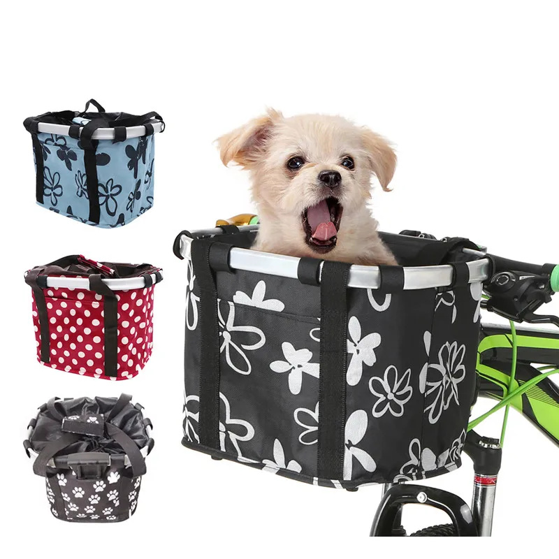 

Foldable Dog Bike Carrier Basket Basket Travel Cat Cloth Small Carrier Bag For Bicycle Bike Basket Cat Travel Bike Carrier Baske