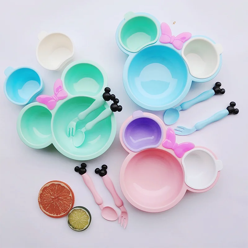 5 шт./компл. детская милая посуда с мультяшным рисунком еды Детская обеденная