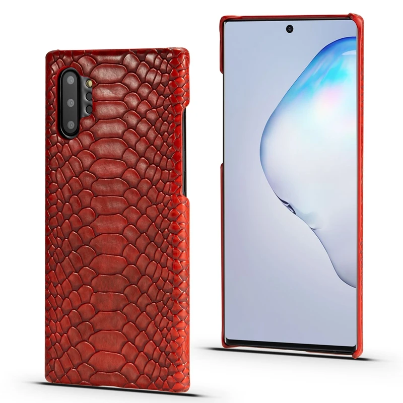 Для samsung Galaxy Note 10 Змеиный из искусственной кожи чехол для Plus 9 8 кожаная задняя