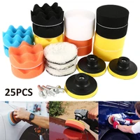 car polishing pads sponge with drill adapter woolen foam buffing pads woolen waxing pad for polishing machine power tool set