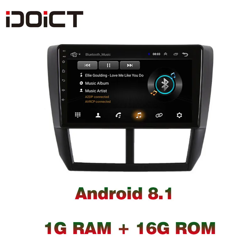 Автомобильный DVD плеер IDOICT Android 8 1 GPS навигация мультимедиа для SUBARU Forester Radio 2008 | Отзывы и видеообзор