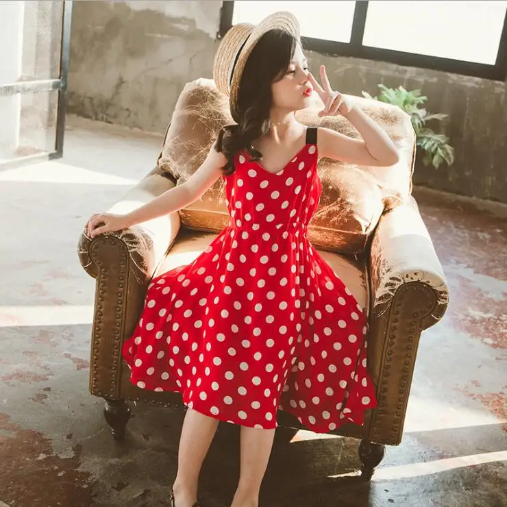 Детское шифоновое платье в горошек без бретелек на возраст 4 6 810 12 14 лет | Детская