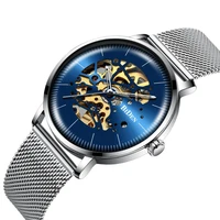 biden fashion top brand luxury wristwatch clock blue automatic watch men waterproof sport chronograph relogio masculino