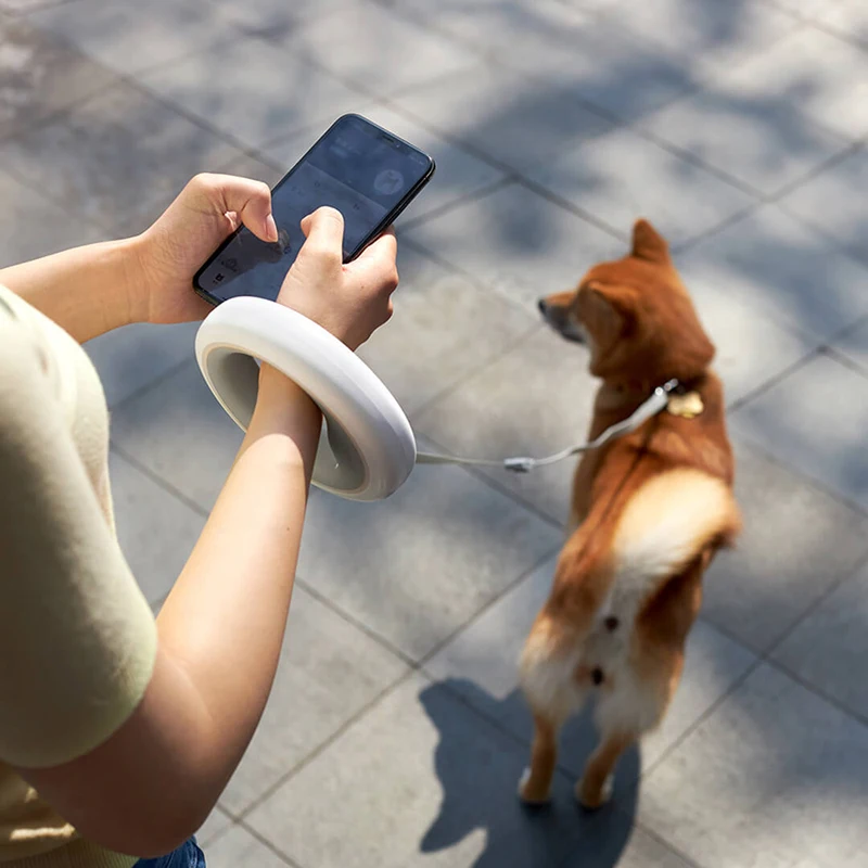 XIAOMI MIJIA собачий поводок НЛО выдвижной светящийся ошейник для собаки