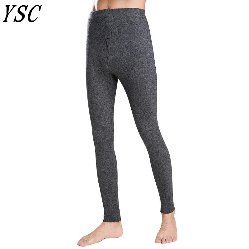 Мужские трикотажные брюки YSC теплые из смесового кашемира и шерсти длинные штаны