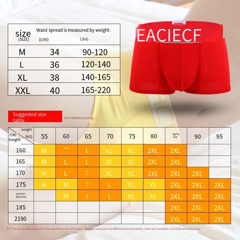 7 Pieces Men's Boxer Briefs Pure Cotton Youth Mid-low Waist Breathable Sexy Cute Personality Trendy Four-corner Shorts Head New