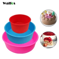 walfos round small silicone molds for baking cake diy decorating tools set fondant pastry kitchen accessories tools food grade