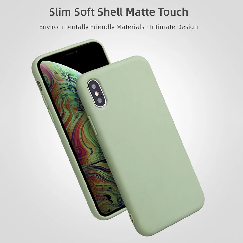Матовый чехол для телефона iPhone 11 Pro 6 6s 7 8 Plus X XR XS Max мягкий карамельных цветов