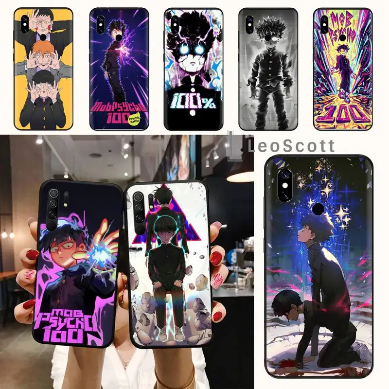 

Mob Psycho 100 Japan anime Phone Case For Xiaomi Redmi note 7 8 9 t max3 s 10 pro lite funda shell coque cover
