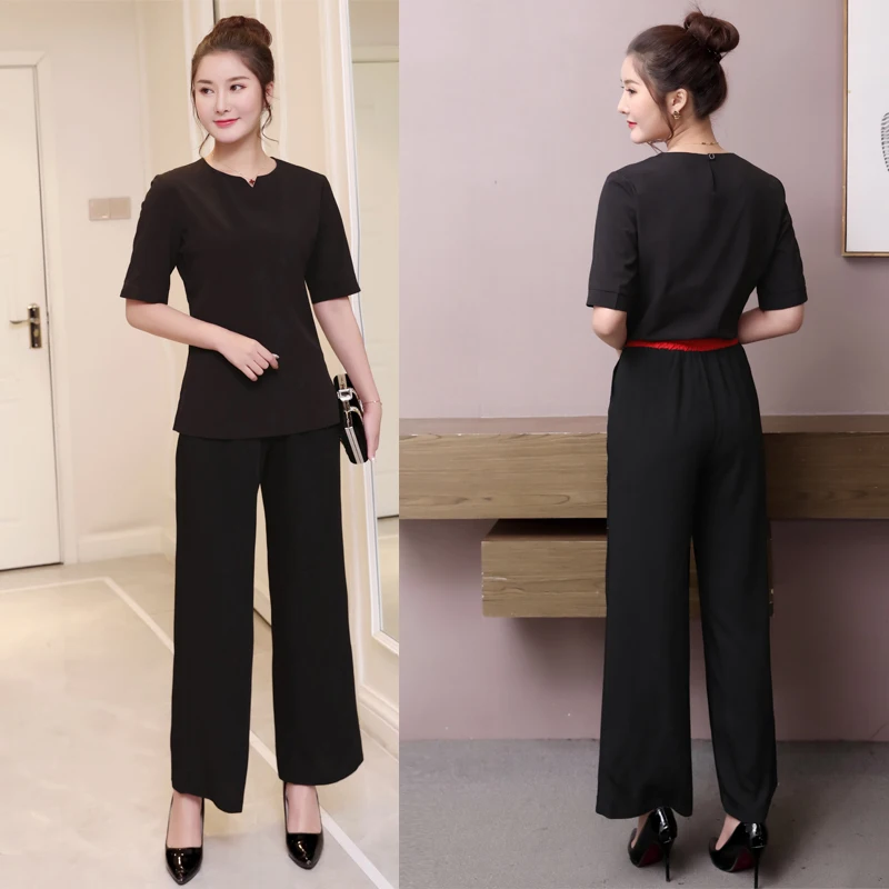 Летняя Синяя Униформа красоты с коротким рукавом тайская косметичка для салонов