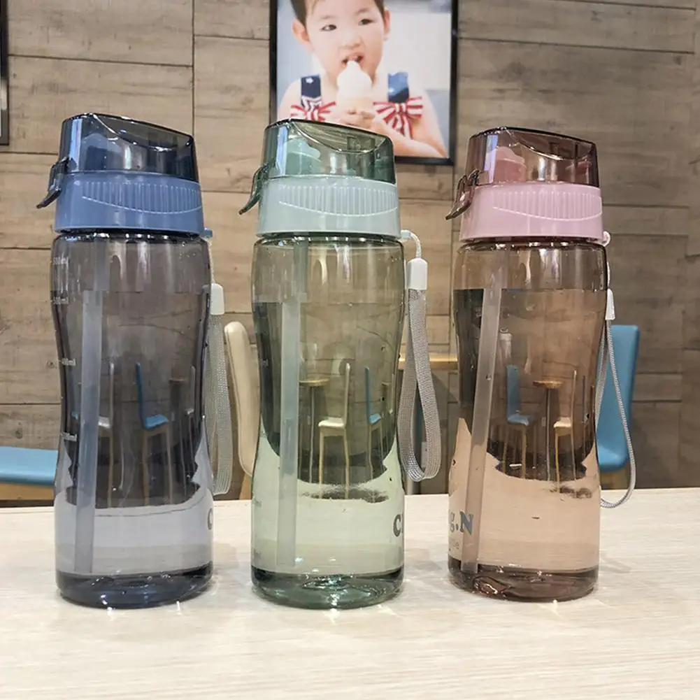 

Plastic Bottle Sports Water Cup Creative Portable Leak-proof Sports Water Bottle Outdoor Children's Cup Camping Student Spa Q9C9