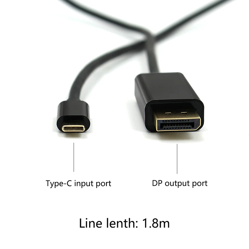 Кабель преобразователь USBC Type C для порта дисплея DP штырь 4k адаптер 1080P Swither ПК