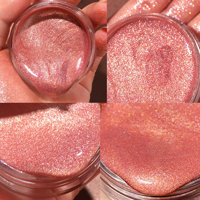 Блестящие жидкие тени для век гель желейные корейские мерцающие монохромные