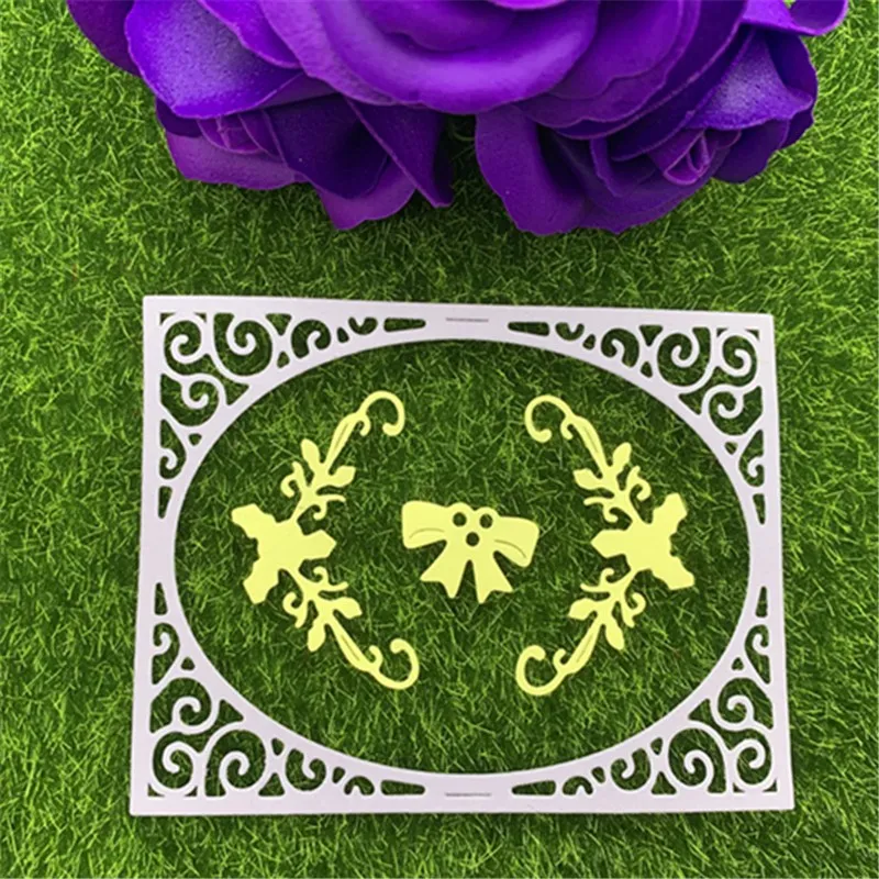 

Rectangular carved frame photo frame hand embossed DIY album scrapbook greeting card decoration metal cutting mold