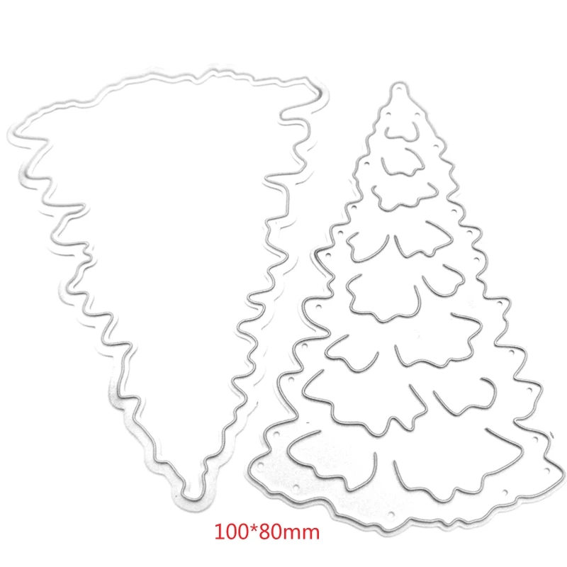 Рождественские елки металлические режущие штампы Трафаретный Скрапбукинг DIY