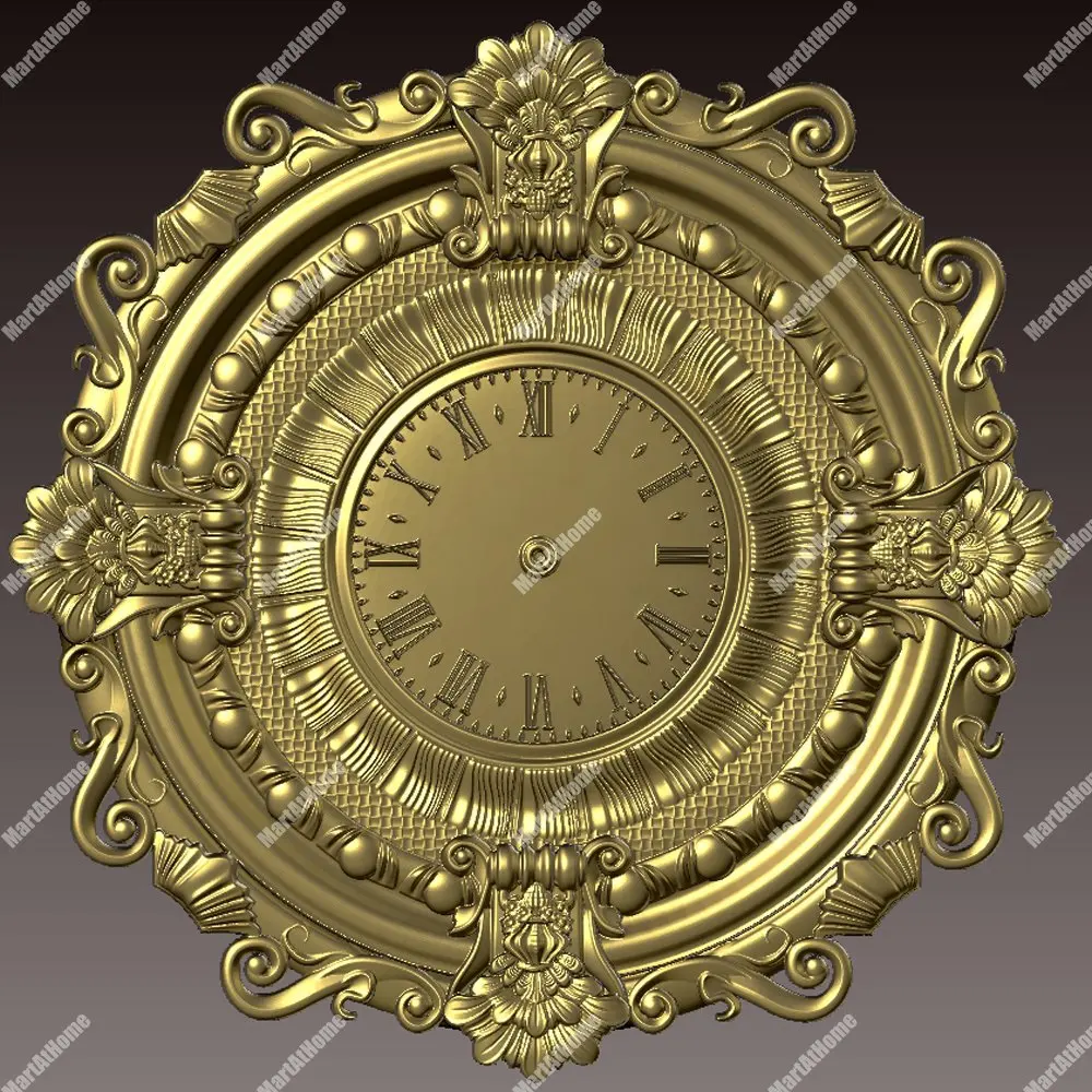 3D модель STL файл Круглый Резной рисунок Европейский цветок круглые Настенные