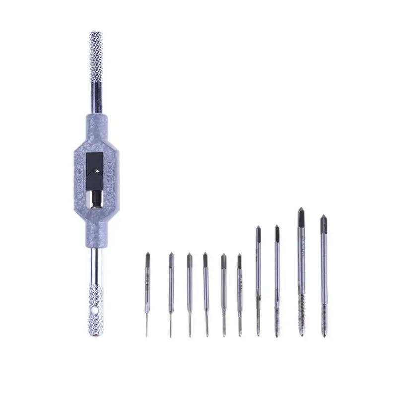

11pcs Mini Screw Tap Set Metal Hand Tap Thread Wire Tapping Threading Taps Attack M1 M1.2 M1.4 M1.6 M1.7 M1.8 M2 M2.5 M3 M3.5