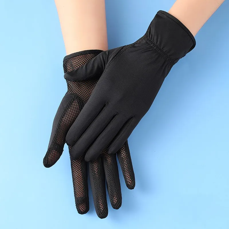 

Mesh Silk Driving Uv Breathable Thin Can Fingers Gloves Women Anti