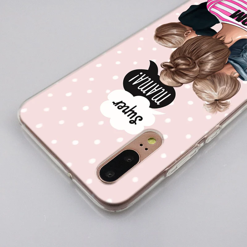 Мягкий силиконовый чехол для мамы, девочки и мальчика, для huawei P30 P20 P10 P9 P8 Lite P30 P20 Pro Mini P Smart Plus, Модный чехол