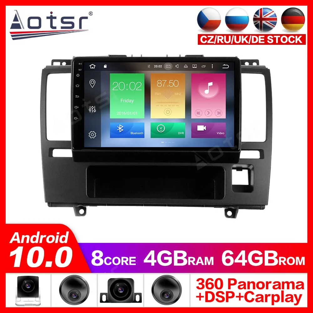 

Android 10.0 GPS Navigation DVD Radio Player for Nissan Tiida 2004-2011 Video Player Stereo Headuint free Built in Carplay dsp