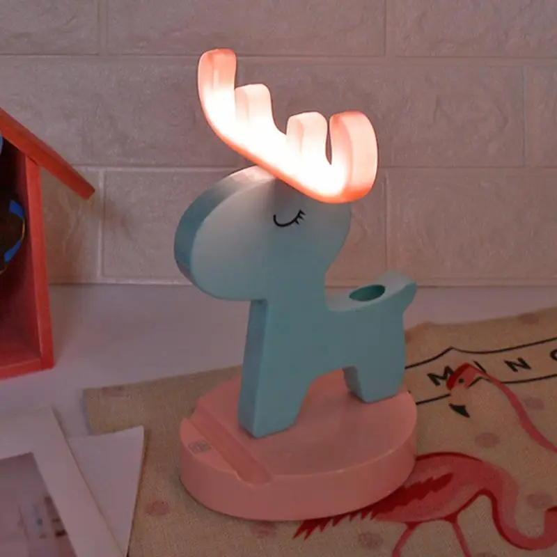LED Night Lights Reading Lamp USB Charging Children Cartoon Animal Table Lamp Intelligent Pen Holder Decoration Night lamp