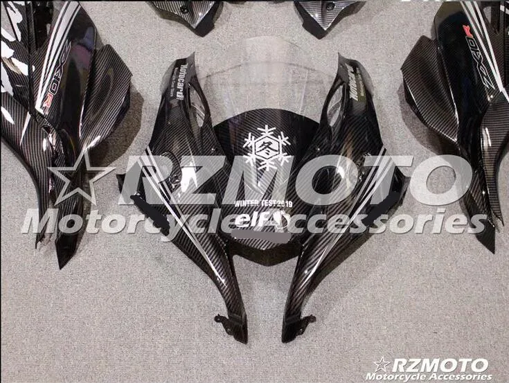 Лакированные детали обтекателя мотоцикла из углеродного волокна для kawasaki ZX10R 10R